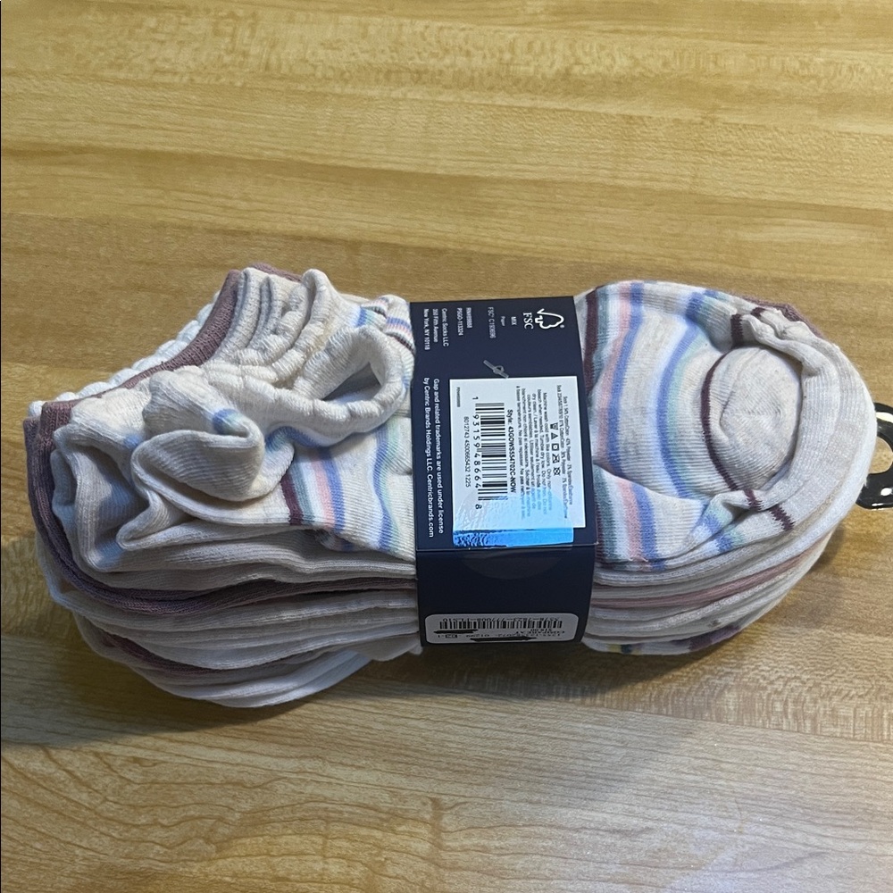 #1169+ GAP Women's Floral and Solid Socks - White, Pink, Purple - Picture 2 of 10